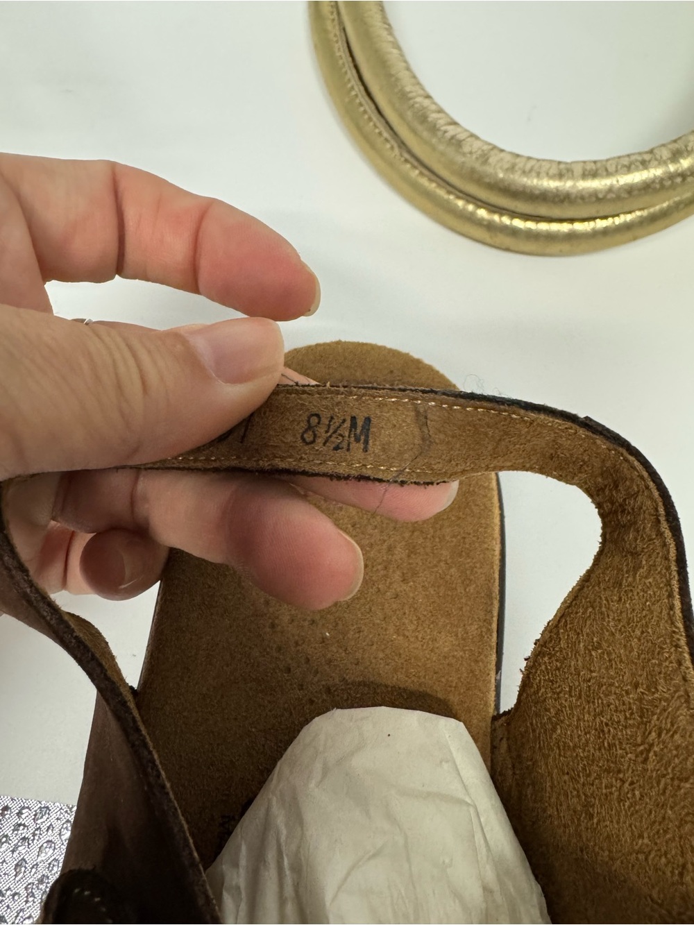 SAS Brown Leather Comfort Adjustable Strappy Sandals Womens Size 8.5 Walking - Picture 13 of 13